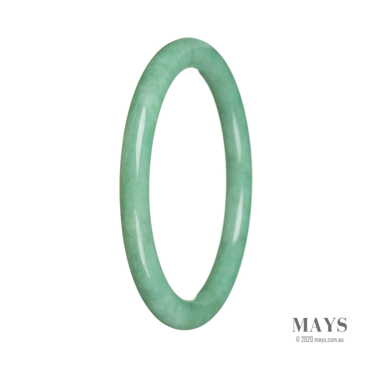 61mm Grade A Jadeite Jade Bangle - MAYS