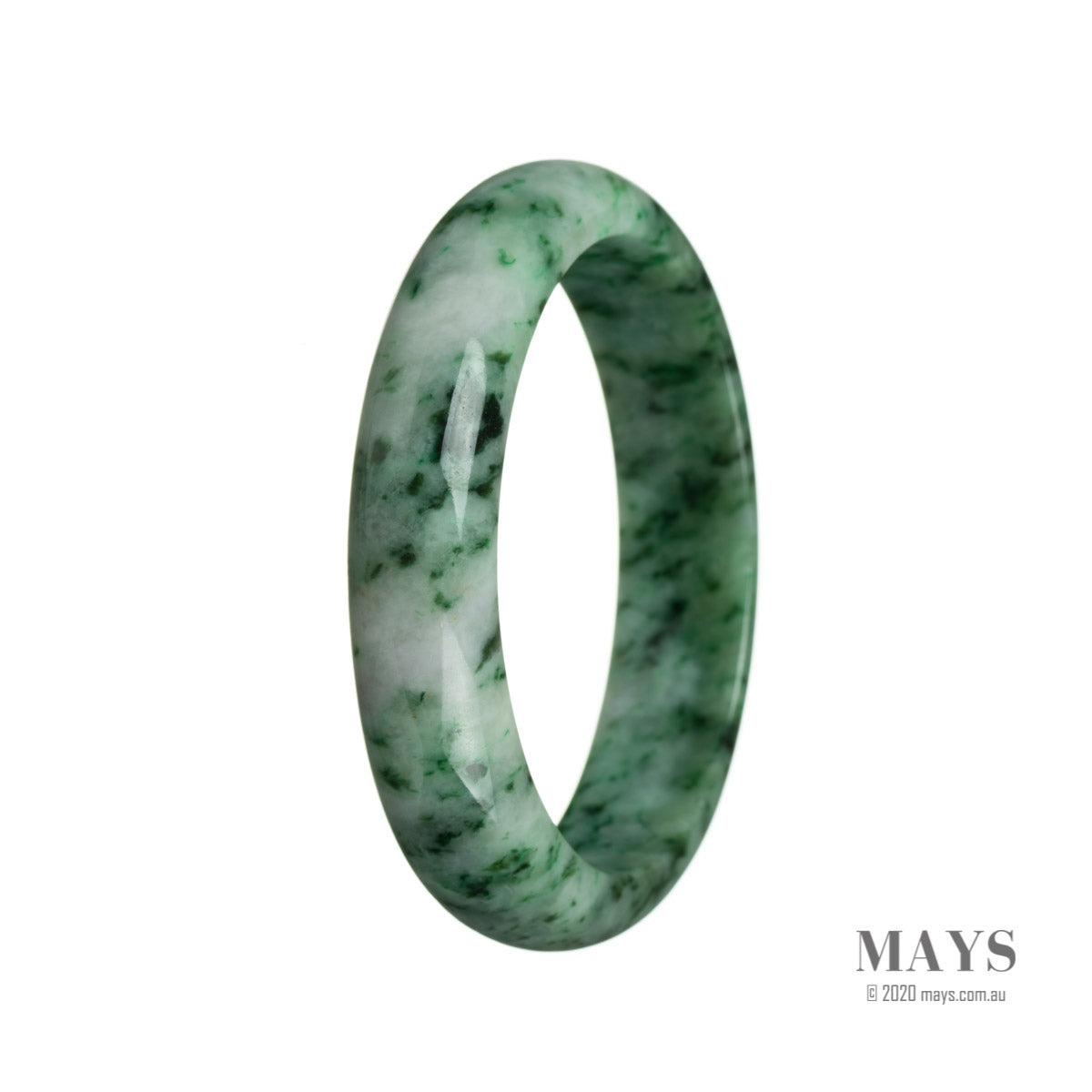 63mm Grade A Jadeite Jade Bangle - MAYS