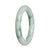 A round, 56mm genuine Grade A Green flower Jadeite bangle bracelet from MAYS.