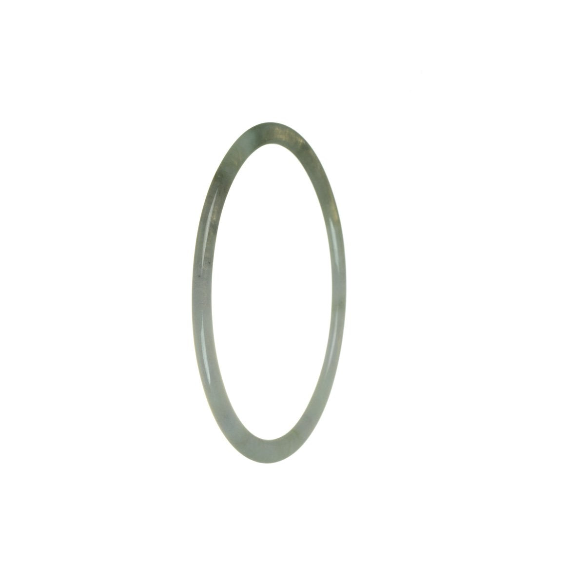 A delicate and elegant jade bangle, crafted from genuine Grade A Green with Lavender Burma Jade. This thin 58mm bangle is a beautiful accessory from MAYS GEMS.