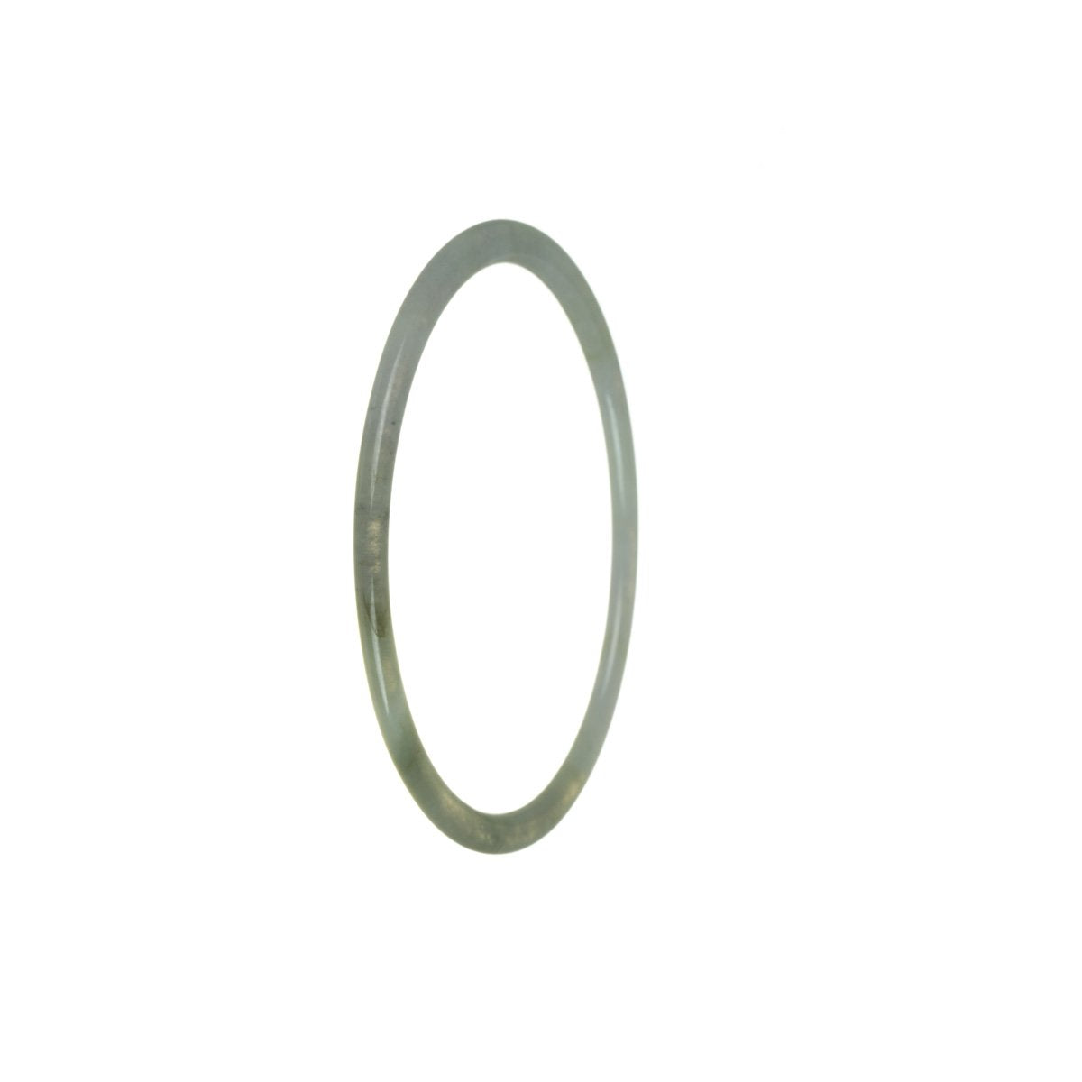 A thin, genuine Type A Green with Lavender Burma Jade Bangle measuring 58mm in diameter. Made by MAYS™.