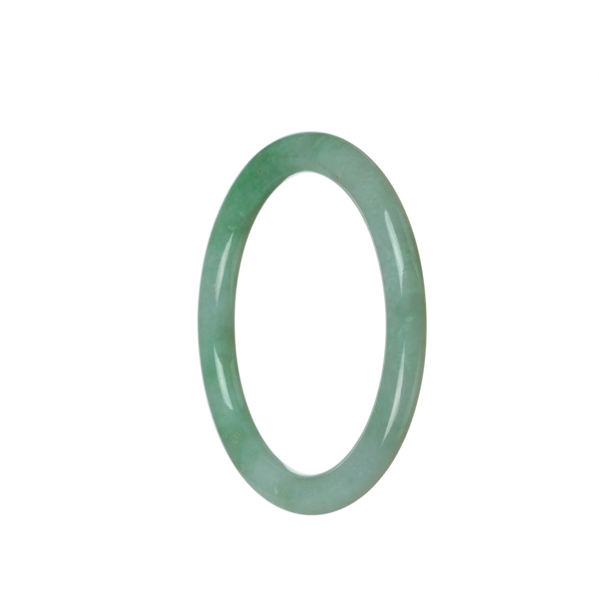 Genuine Natural Green Burmese Jade Bracelet - 57mm Round