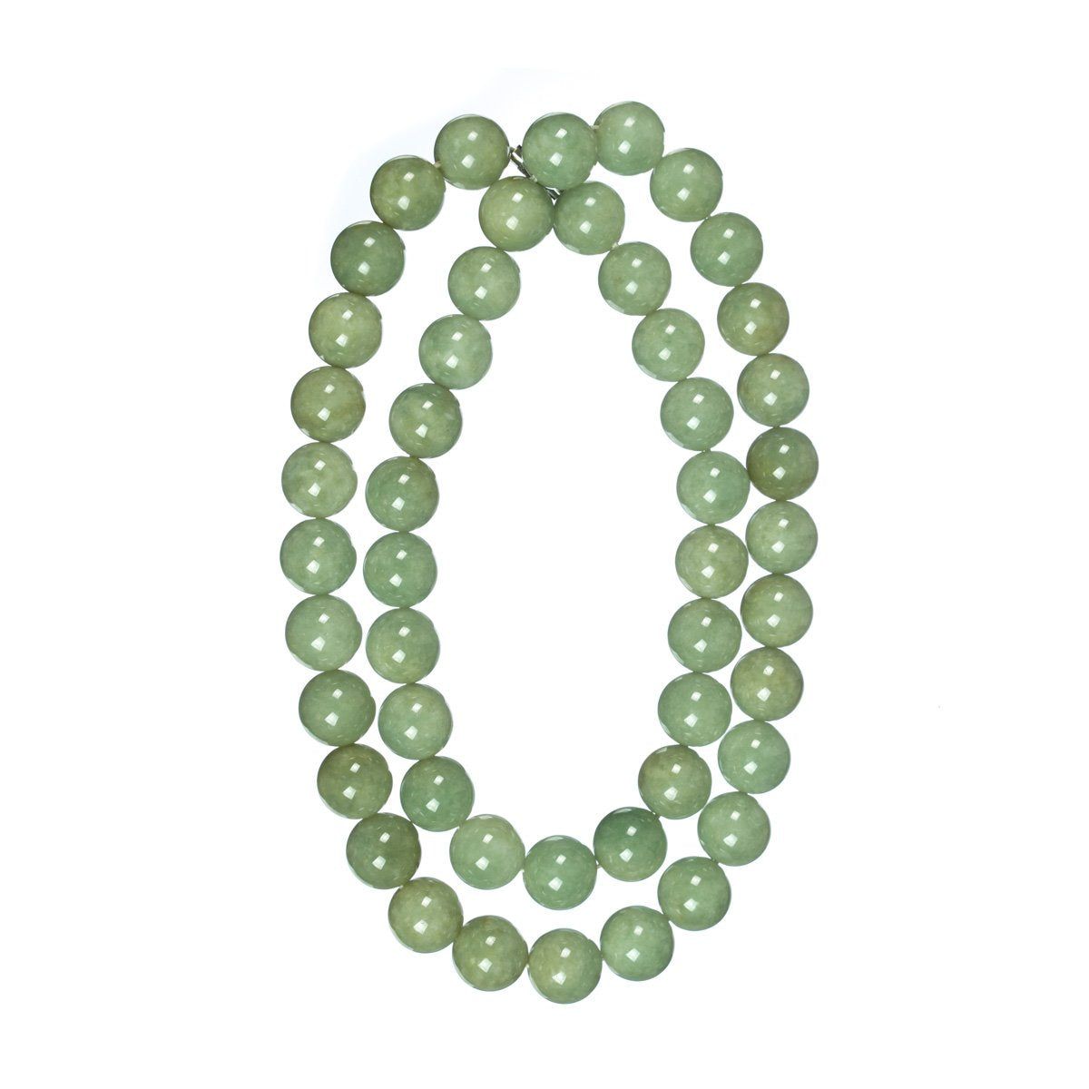 Green Jadeite Jade Bead Necklace