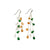 Mixed: Green White Yellow Jade Gold Drop Earrings