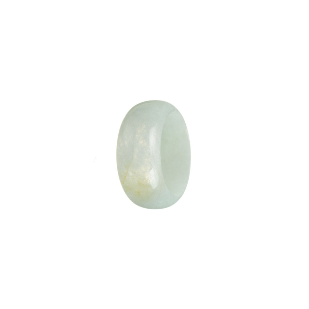 Real Light Green Jade Band - Size Q