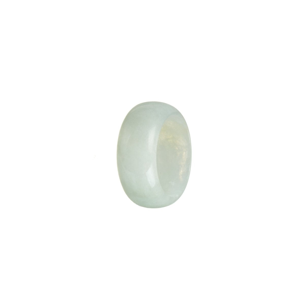 Real Light Green Jade Band - Size Q