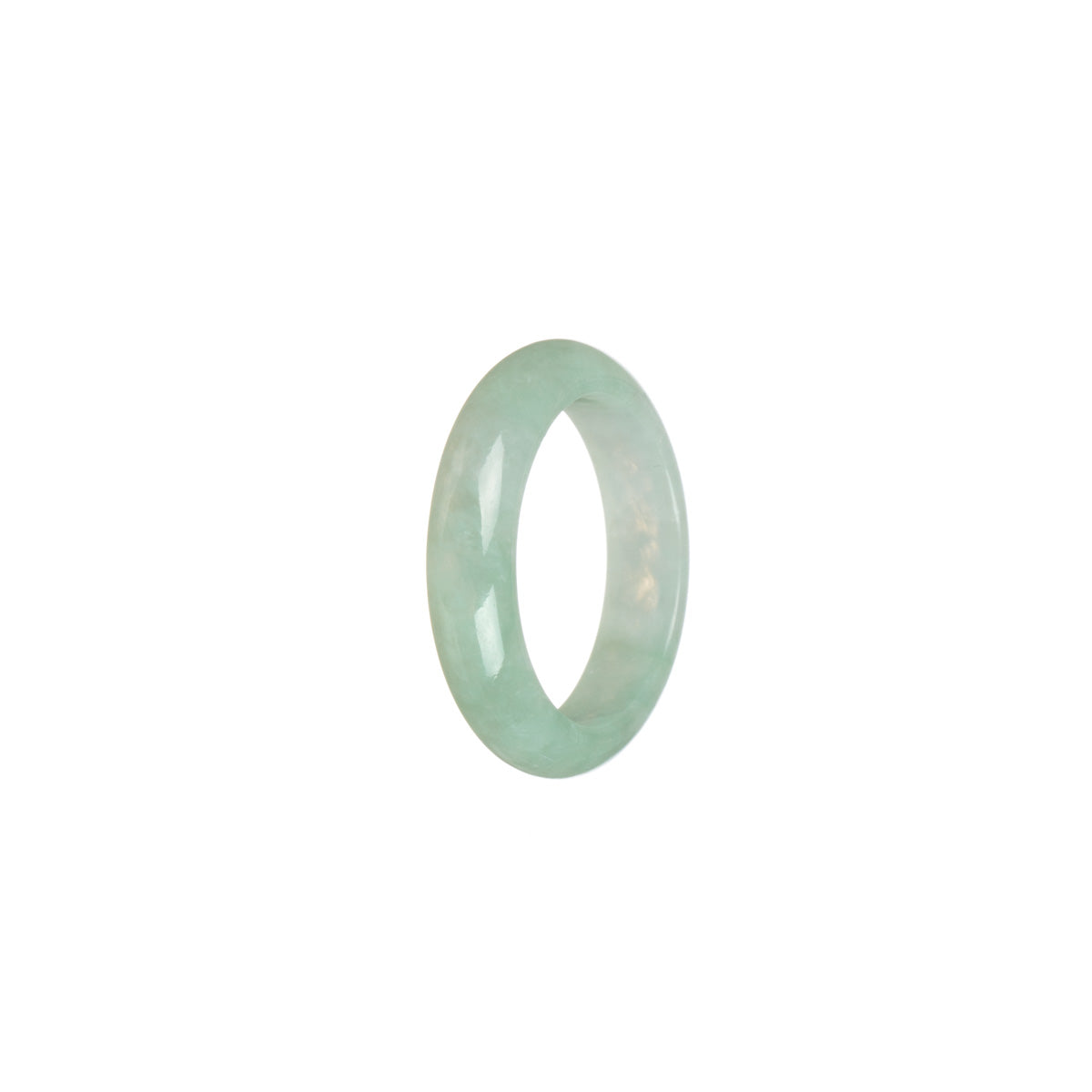 Real Pale Green Jade Band - Size S 1/2