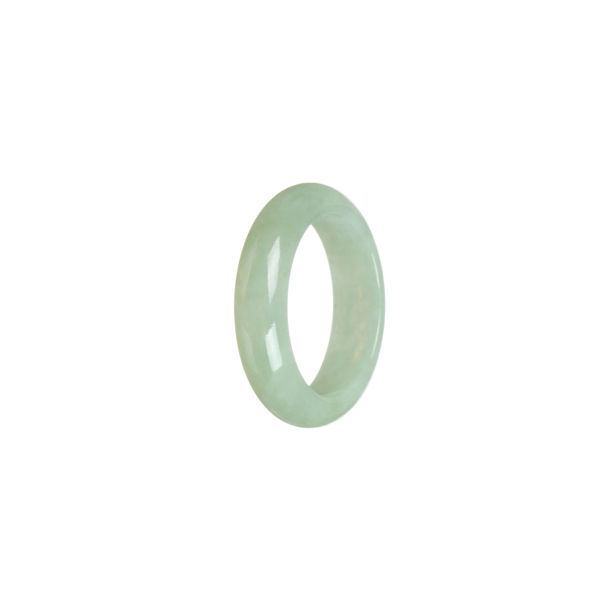 Real Pale green Jadeite Jade Band - Size S 1/2