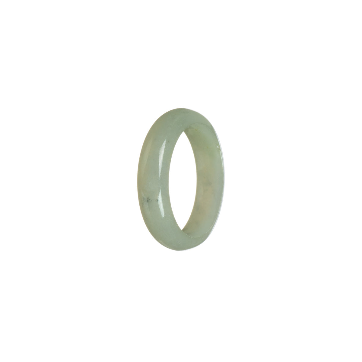 Certified Light grey Jade Ring - Size S