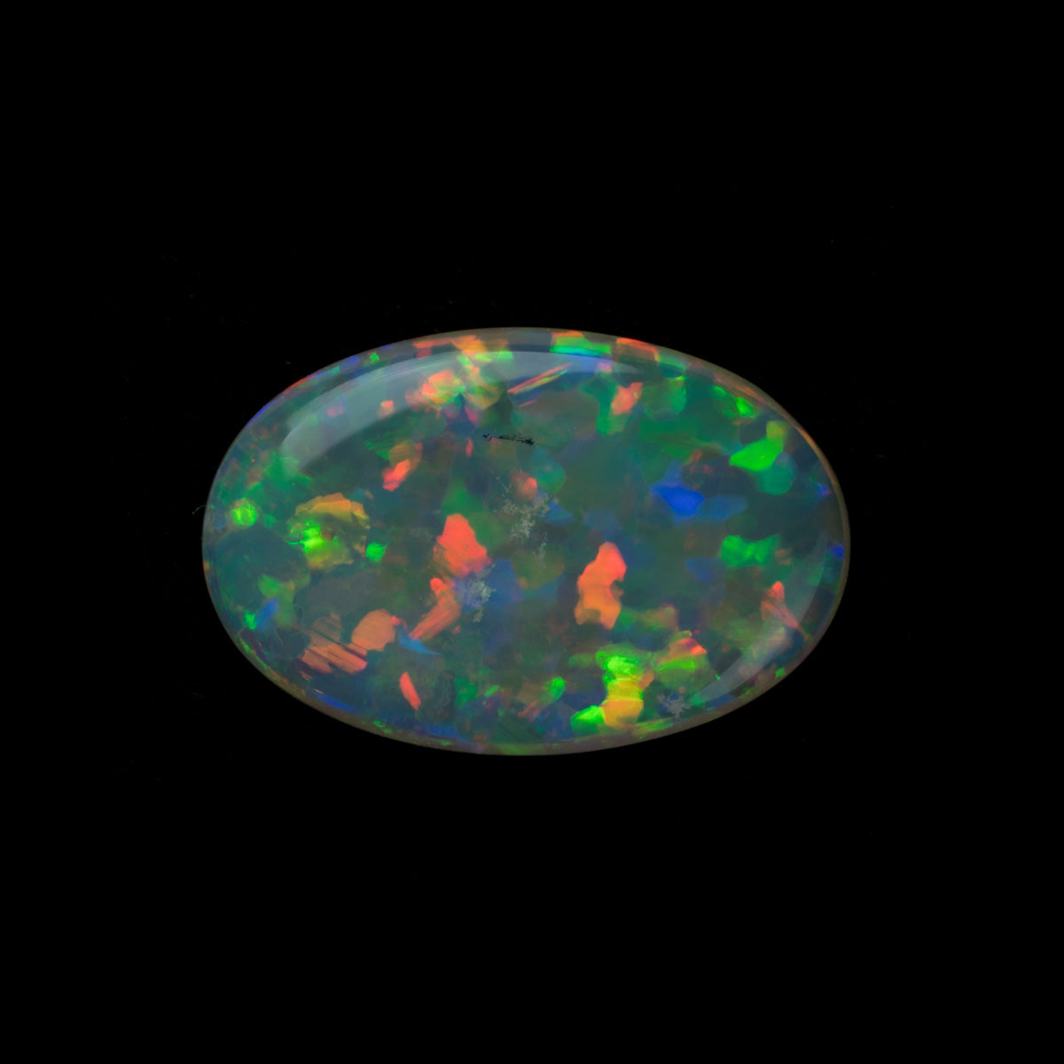 0.78ct Solid Black Opal from Lighting Ridge Australia