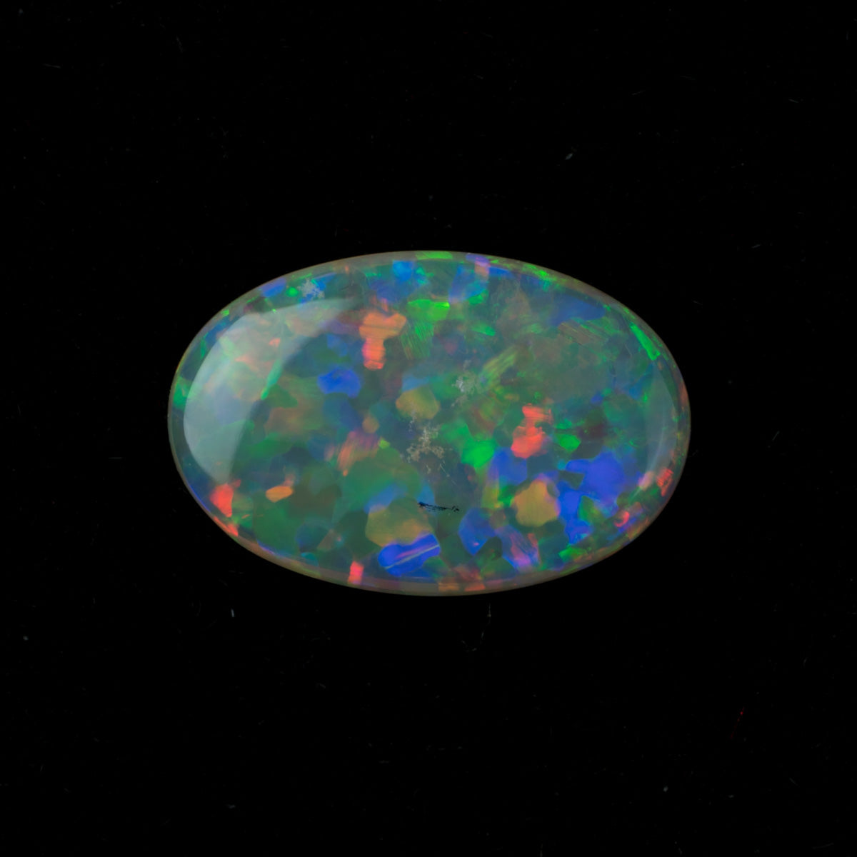 0.78ct Solid Black Opal from Lighting Ridge Australia