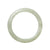 A pale green Burma Jade bracelet with a semi-round shape, certified Grade A quality.