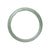 An elegant pale green lavender jade bangle bracelet in a half moon shape, crafted with authentic Grade A jade.