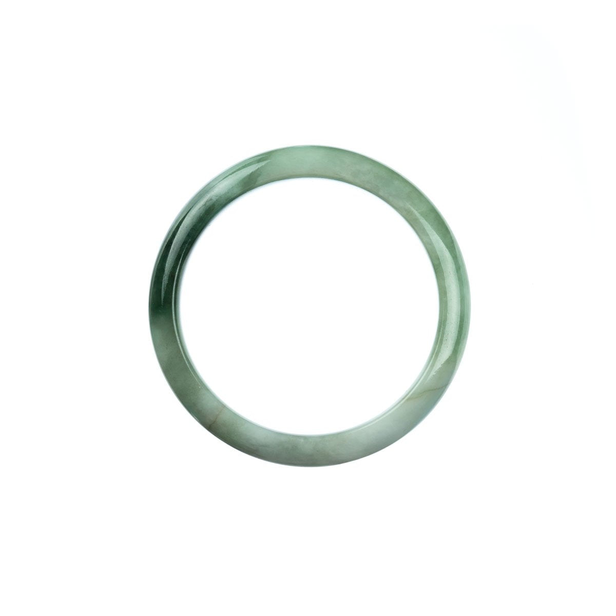 47mm Natural Burmese Jade Bangle - MAYS