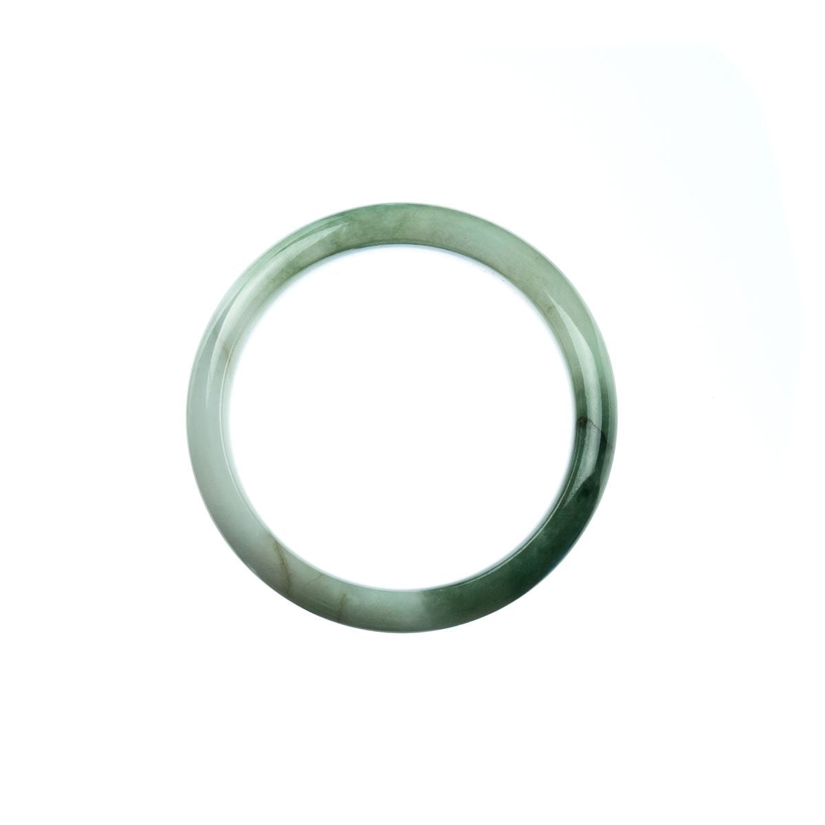 47mm Natural Burmese Jade Bangle - MAYS