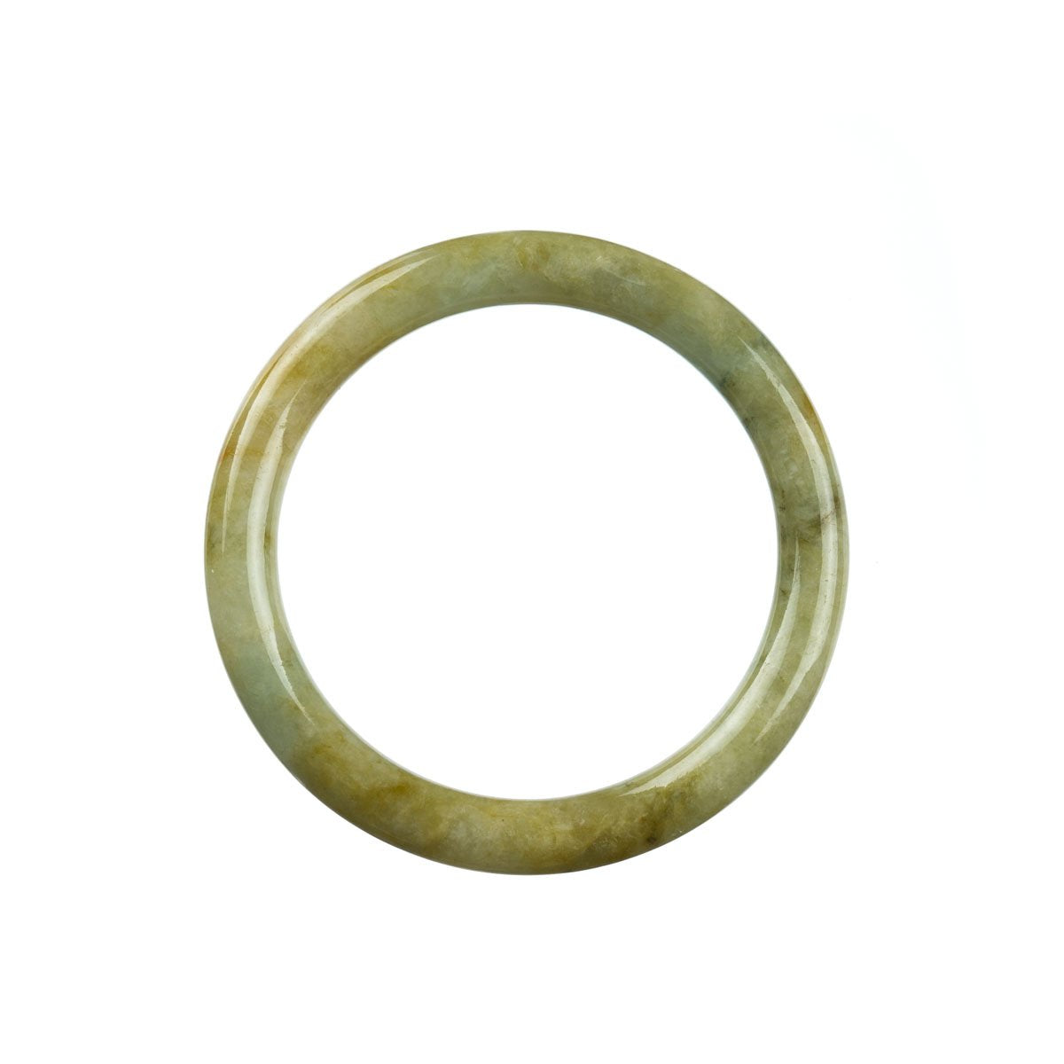 54mm Natural Burmese Jade Bangle - MAYS