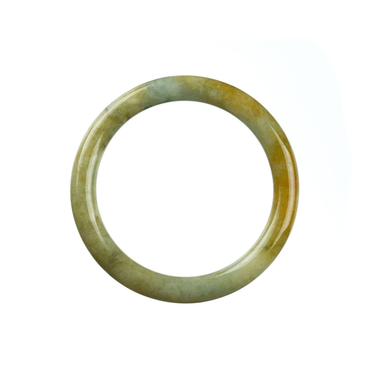 54mm Natural Burmese Jade Bangle - MAYS