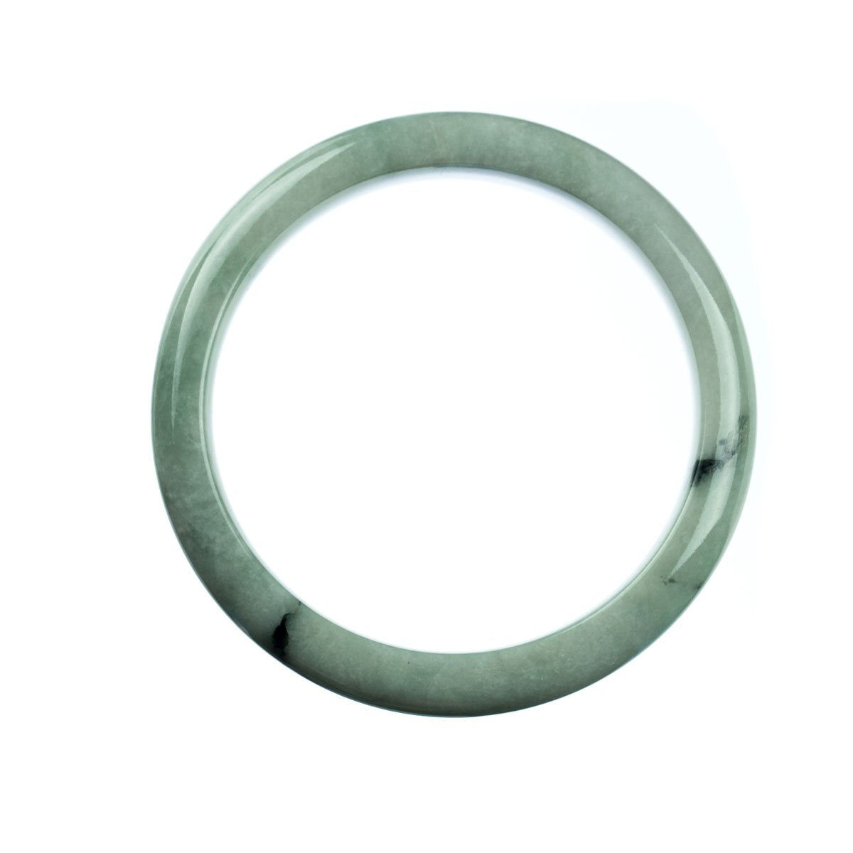 64mm Natural Burmese Jade Bangle - MAYS