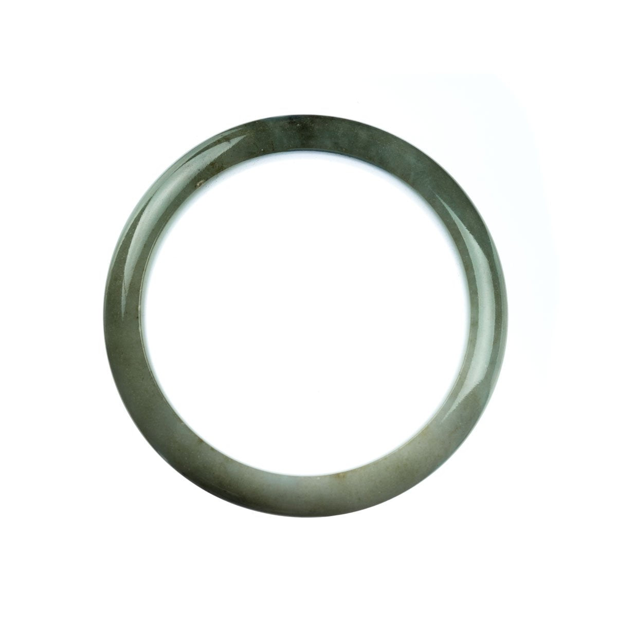 59mm Natural Burmese Jade Bangle - MAYS