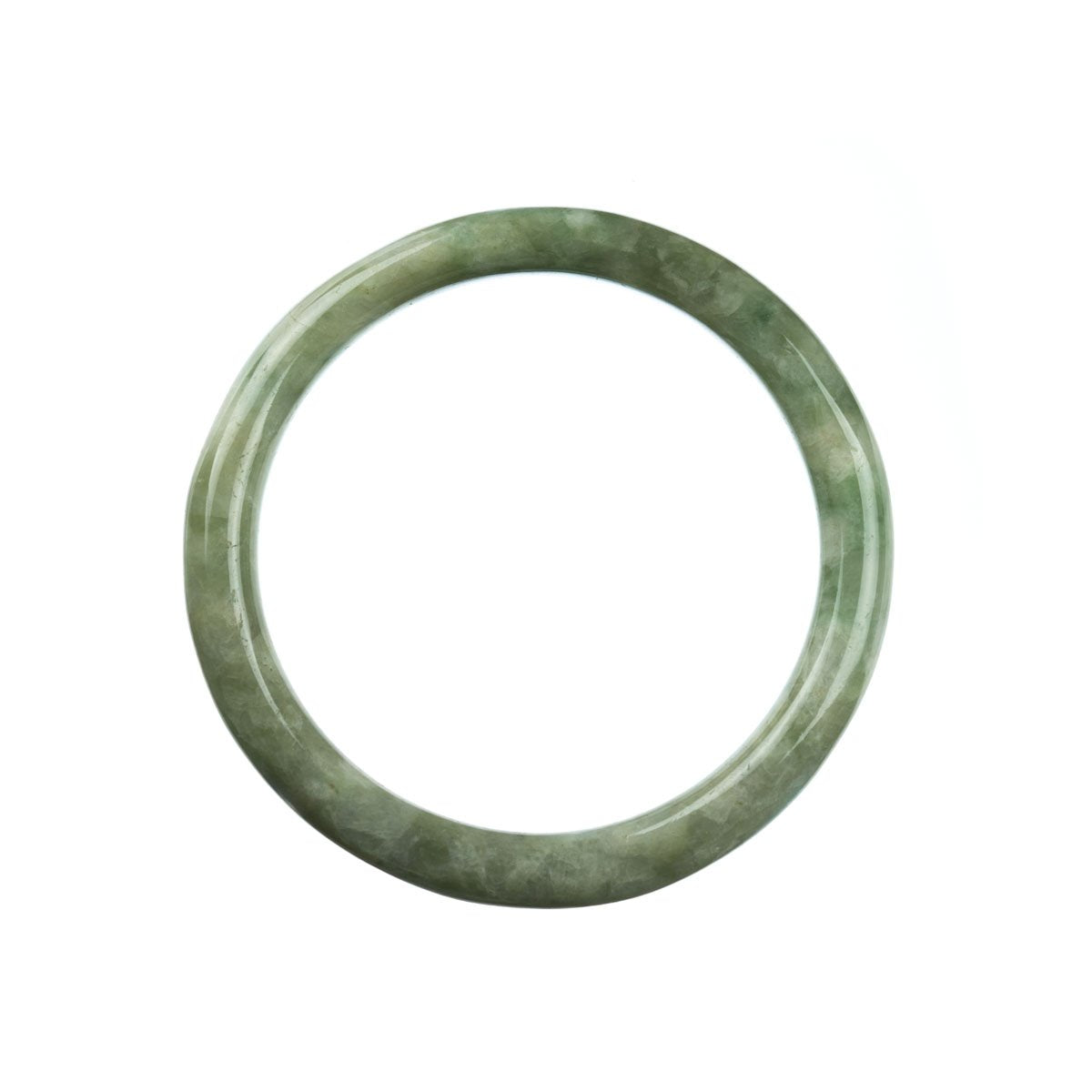 59mm Natural Burmese Jade Bangle - MAYS