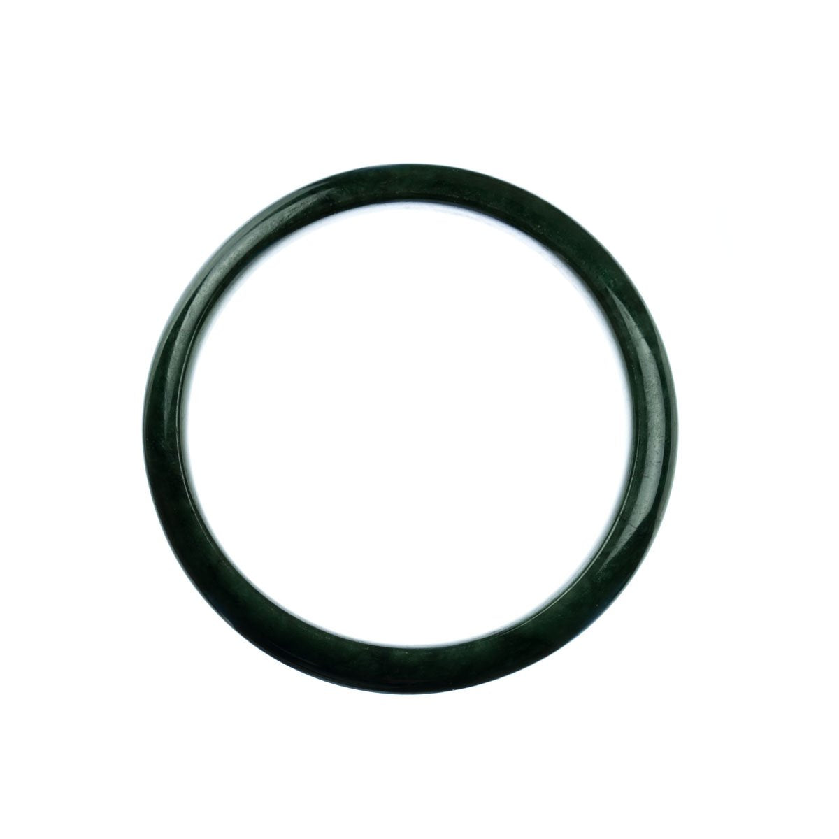 60mm Natural Burmese Jade Bangle - MAYS