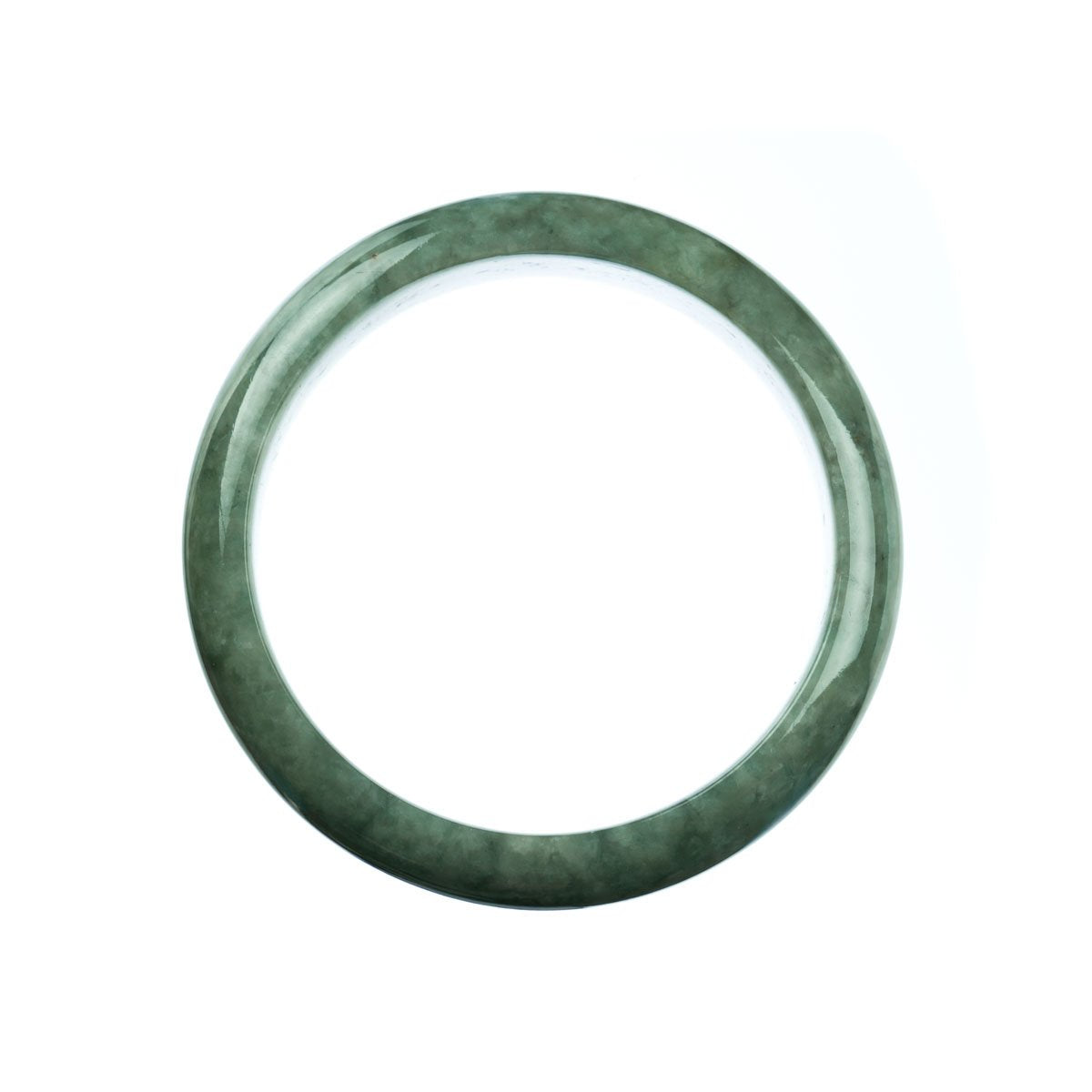 59mm Natural Burmese Jade Bangle - MAYS