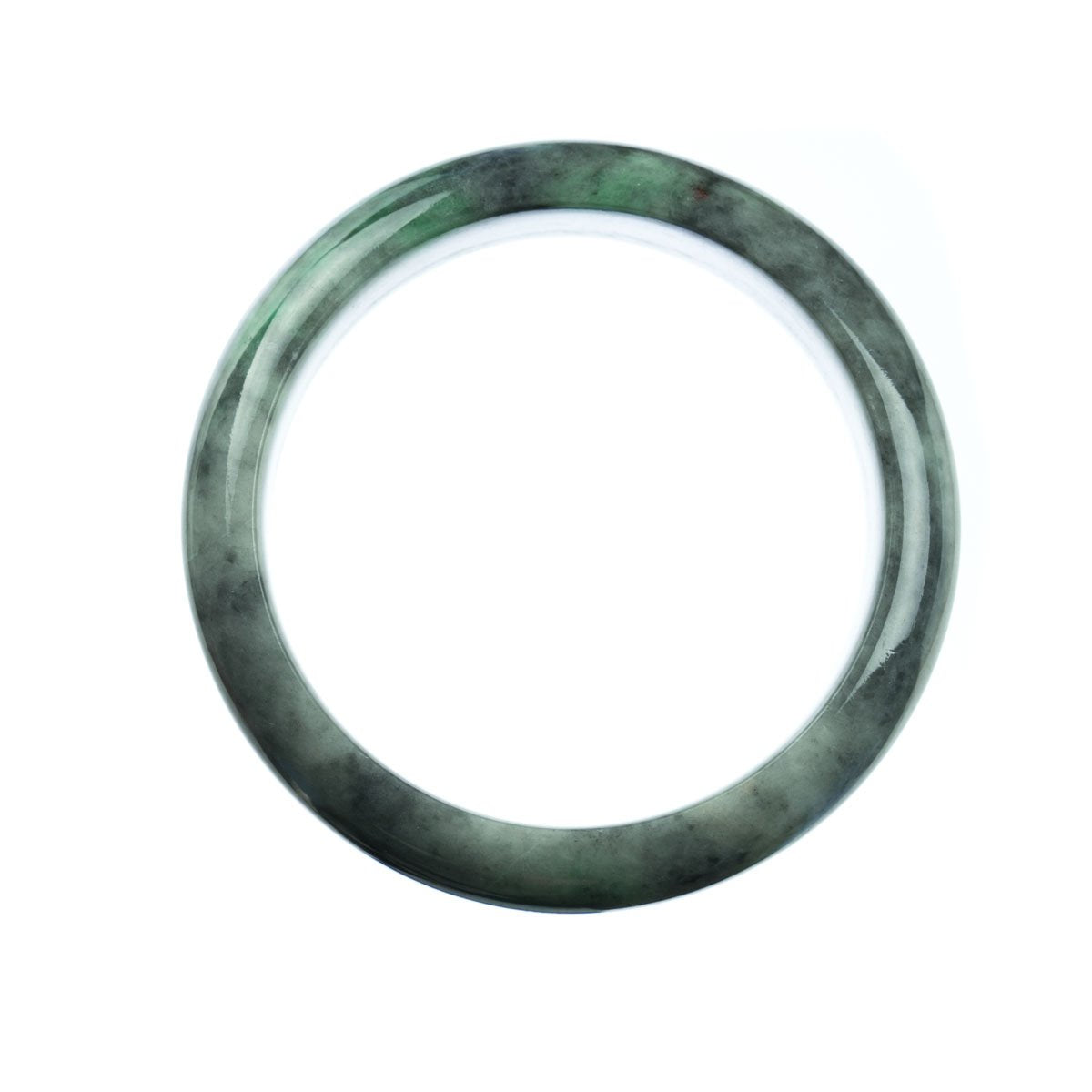 62mm Natural Burmese Jade Bangle - MAYS