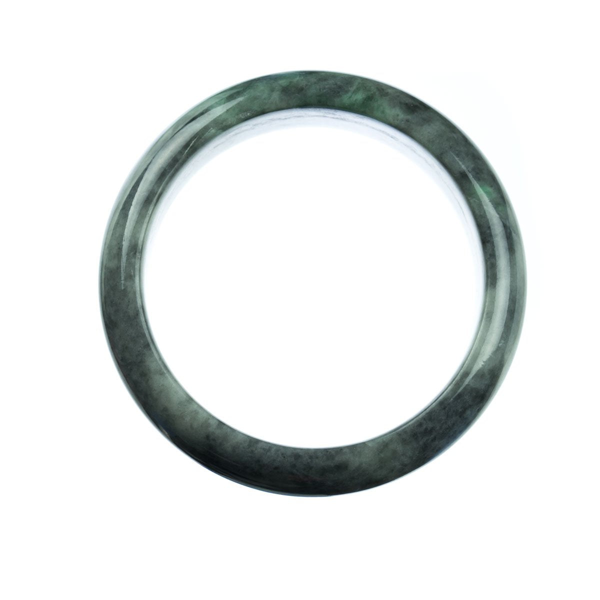 62mm Natural Burmese Jade Bangle - MAYS