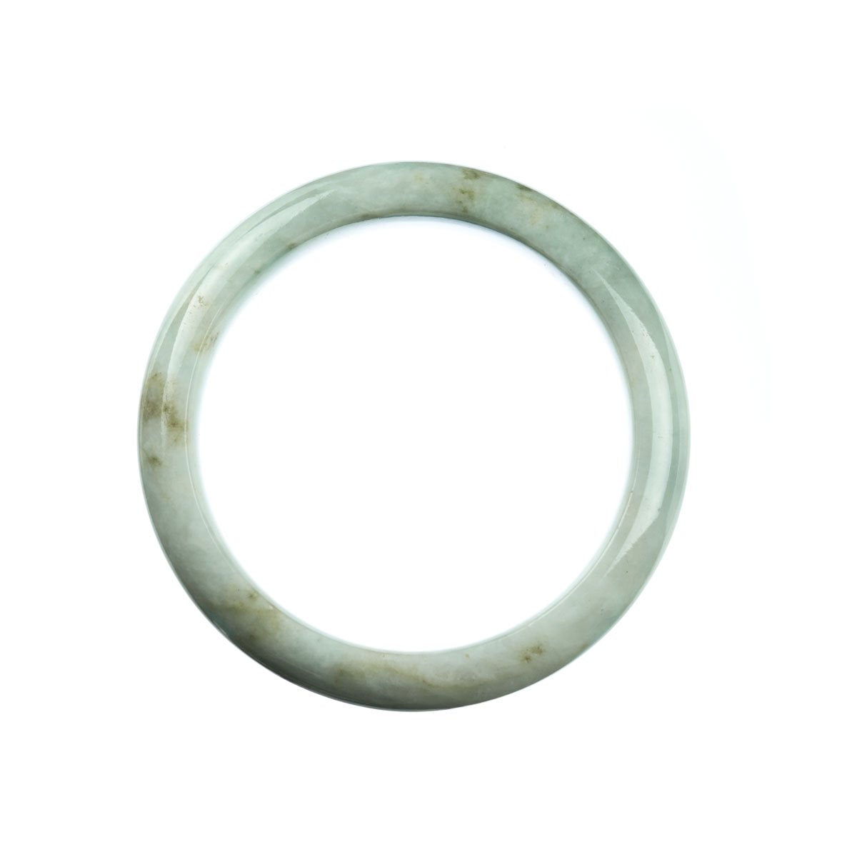 57mm Natural Burmese Jade Bangle - MAYS