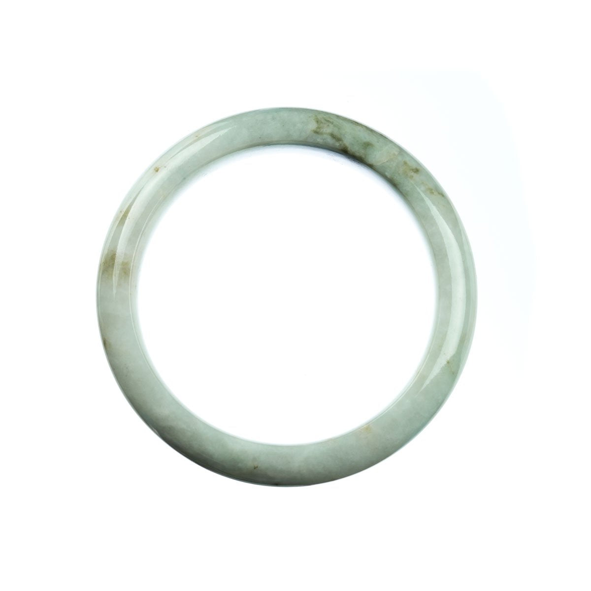 57mm Natural Burmese Jade Bangle - MAYS