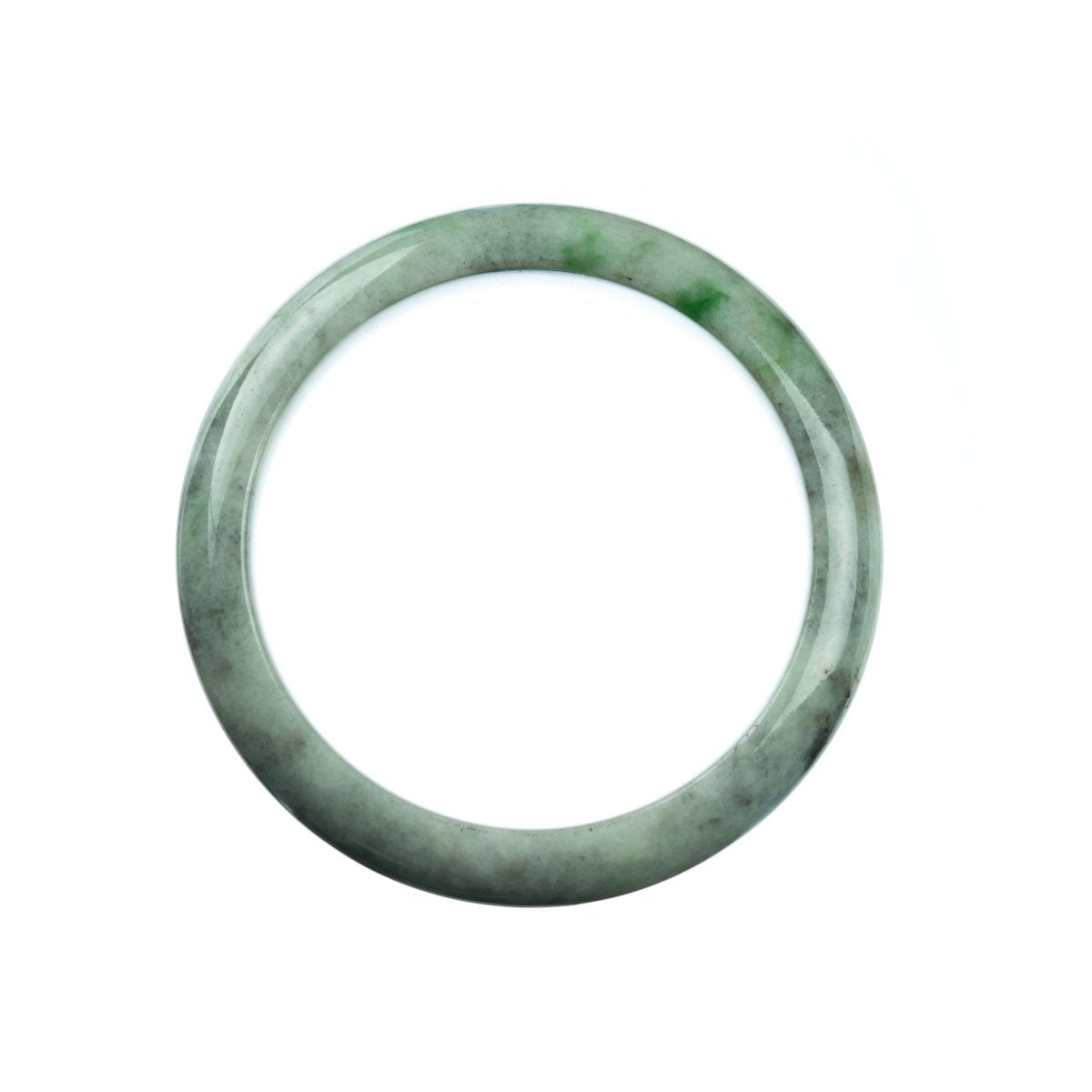 58mm Natural Burmese Jade Bangle - MAYS