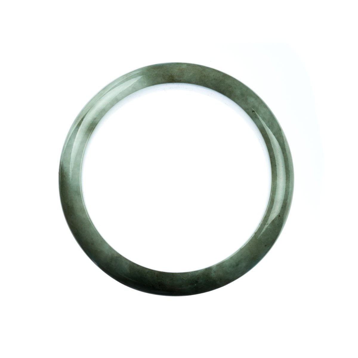 59mm Natural Burmese Jade Bangle - MAYS