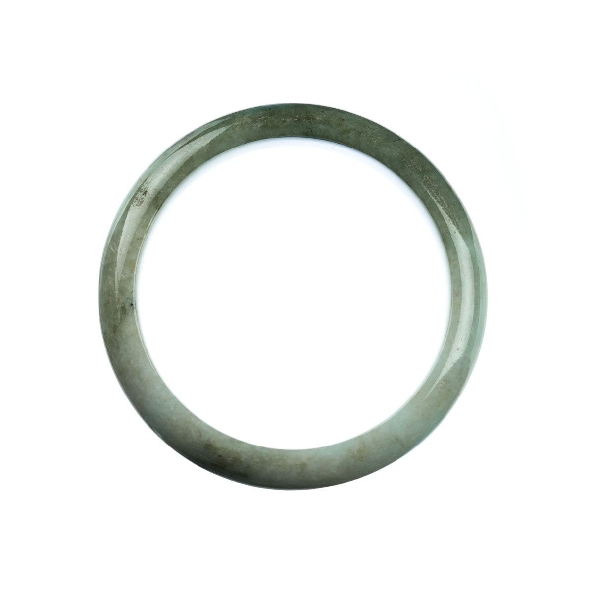 59mm Natural Burmese Jade Bangle - MAYS