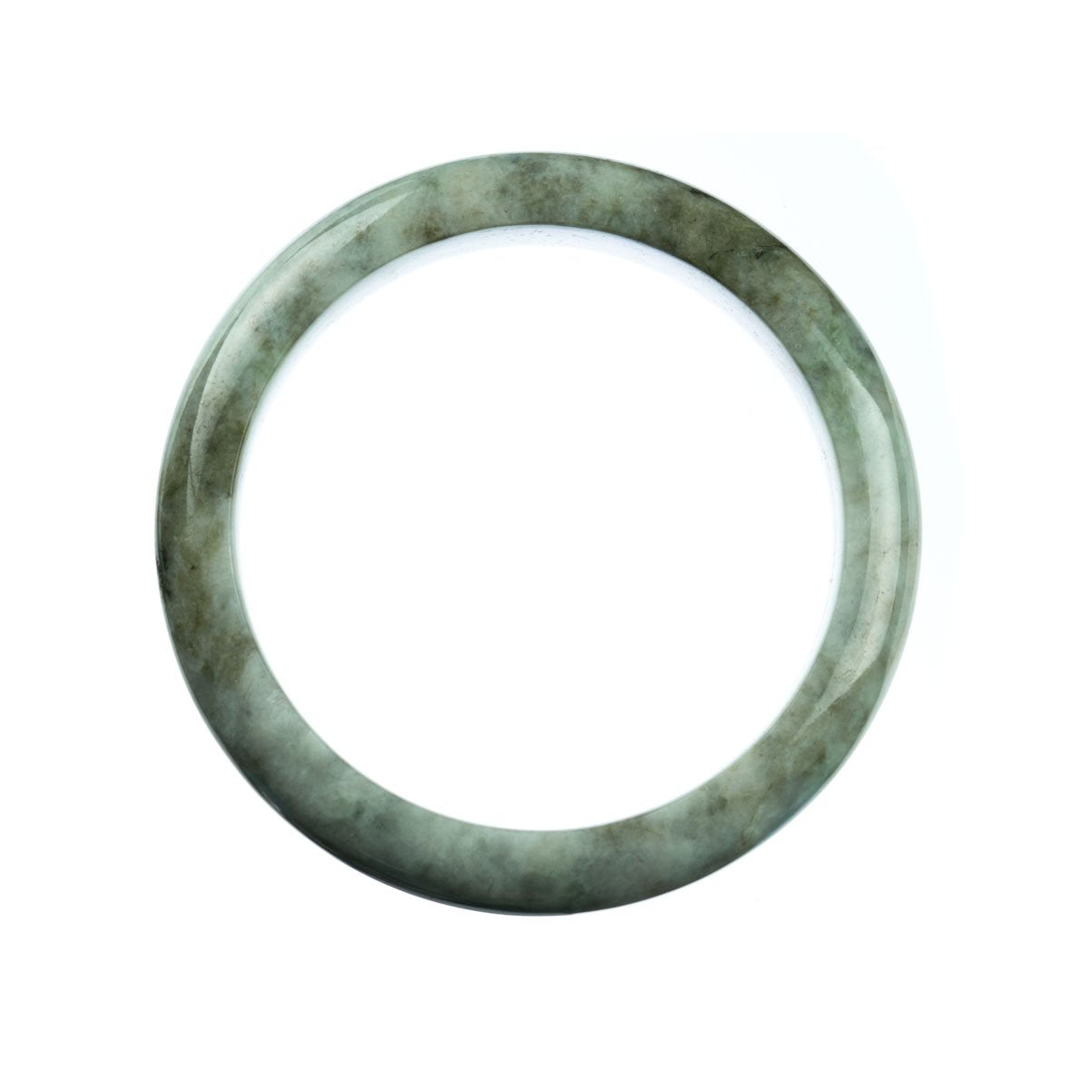 62mm Natural Burmese Jade Bangle - MAYS