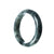 Image of a beautiful grey jadeite jade bracelet with a half-moon shape. The bracelet is made of authentic Grade A jade, known for its high quality and exquisite beauty. The size of the bracelet is 58mm, making it a perfect fit for most wrists. The brand, MAYS™, is known for its fine craftsmanship and attention to detail.