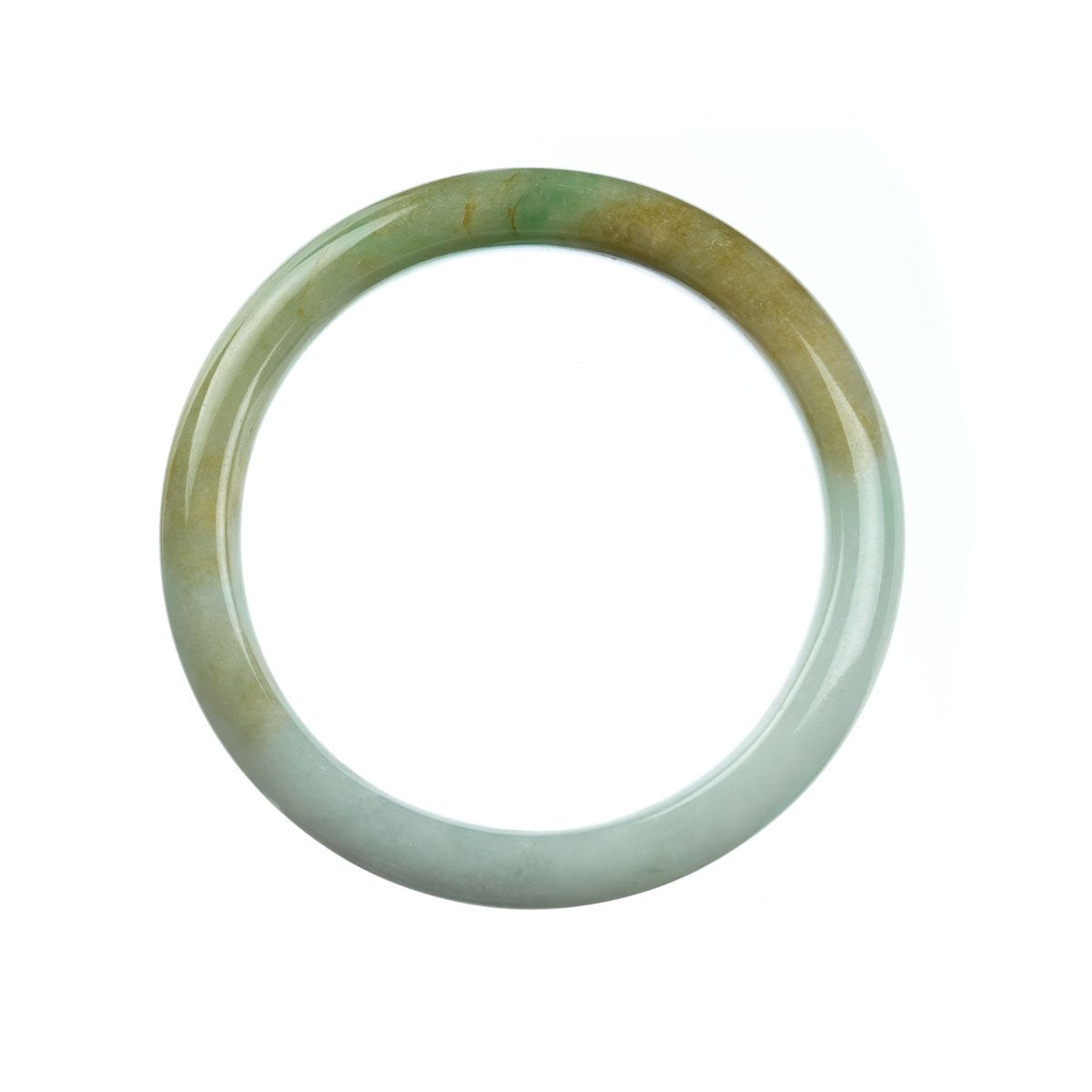 61mm Natural Burmese Jade Bangle - MAYS