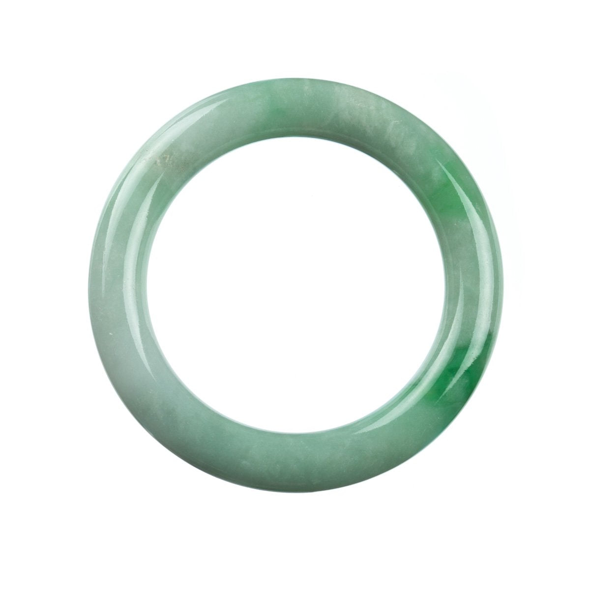 58mm Natural Burmese Jade Bangle - MAYS