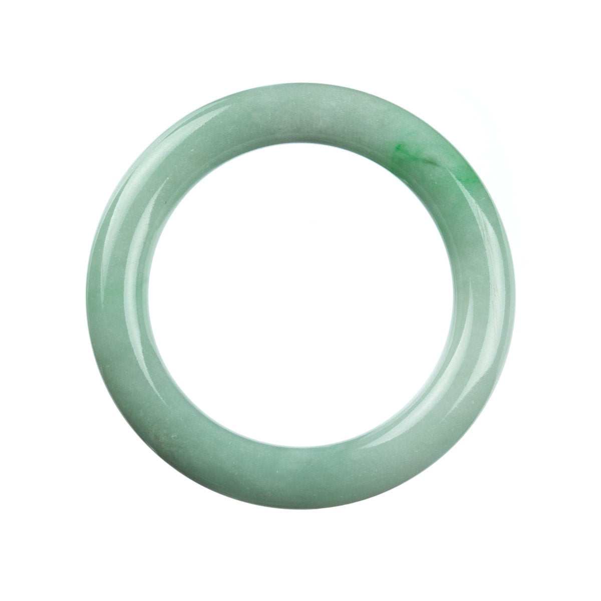 58mm Natural Burmese Jade Bangle - MAYS