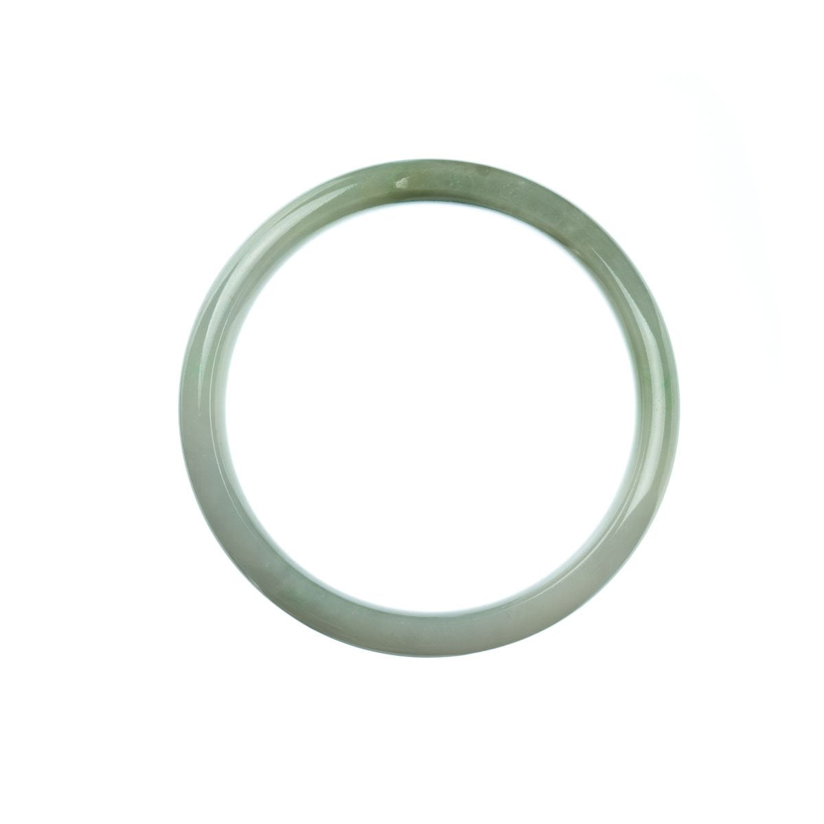 57mm Natural Burmese Jade Bangle - MAYS