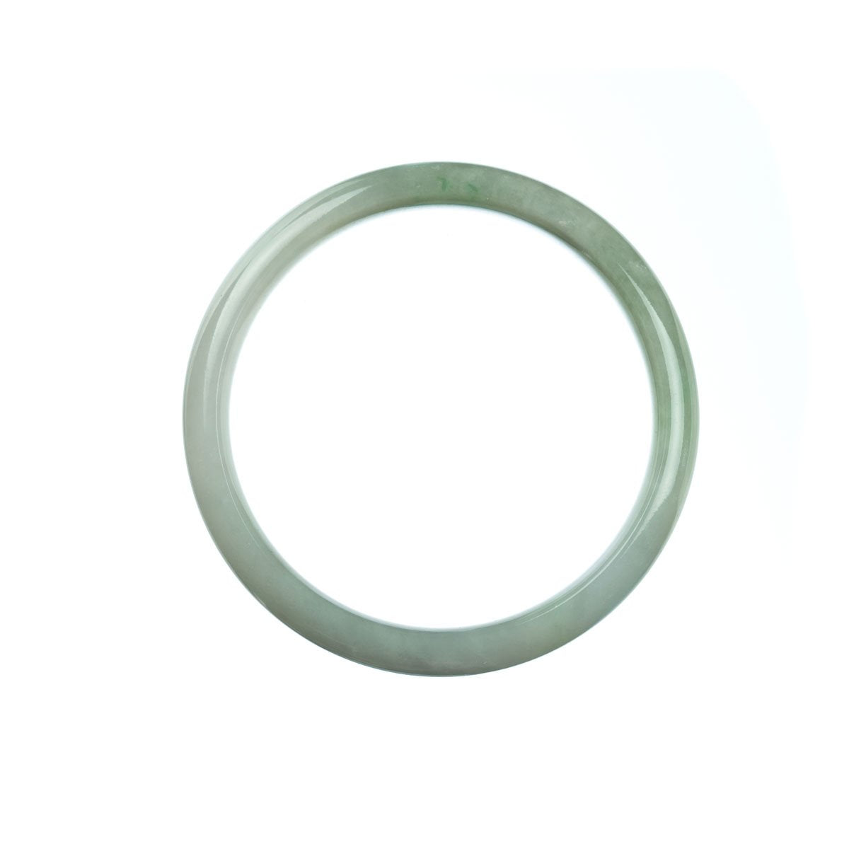 57mm Natural Burmese Jade Bangle - MAYS