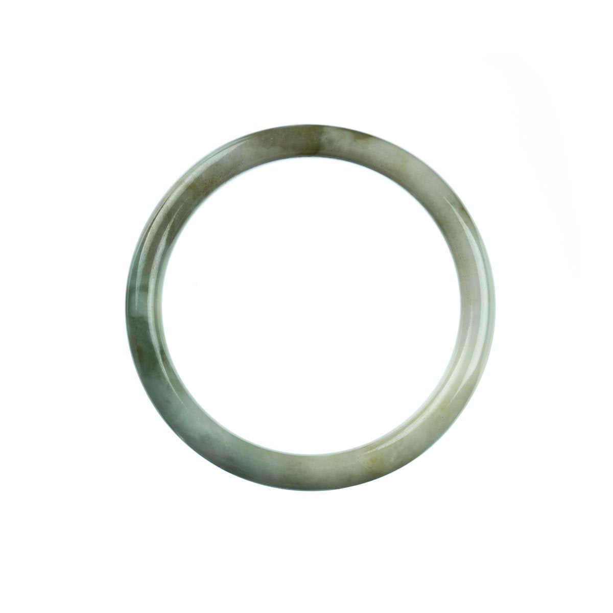 55mm Natural Burmese Jade Bangle - MAYS