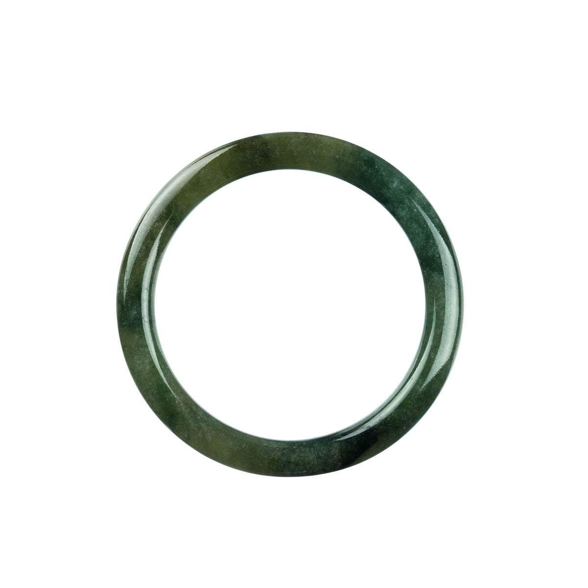 53mm Natural Burmese Jade Bangle - MAYS