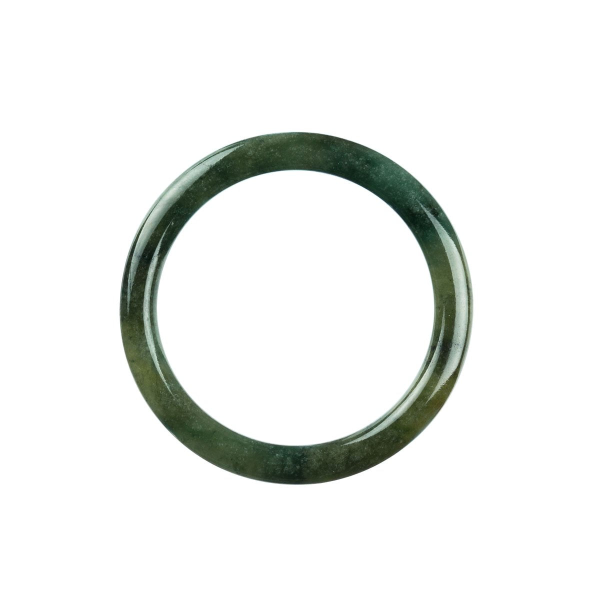 53mm Natural Burmese Jade Bangle - MAYS