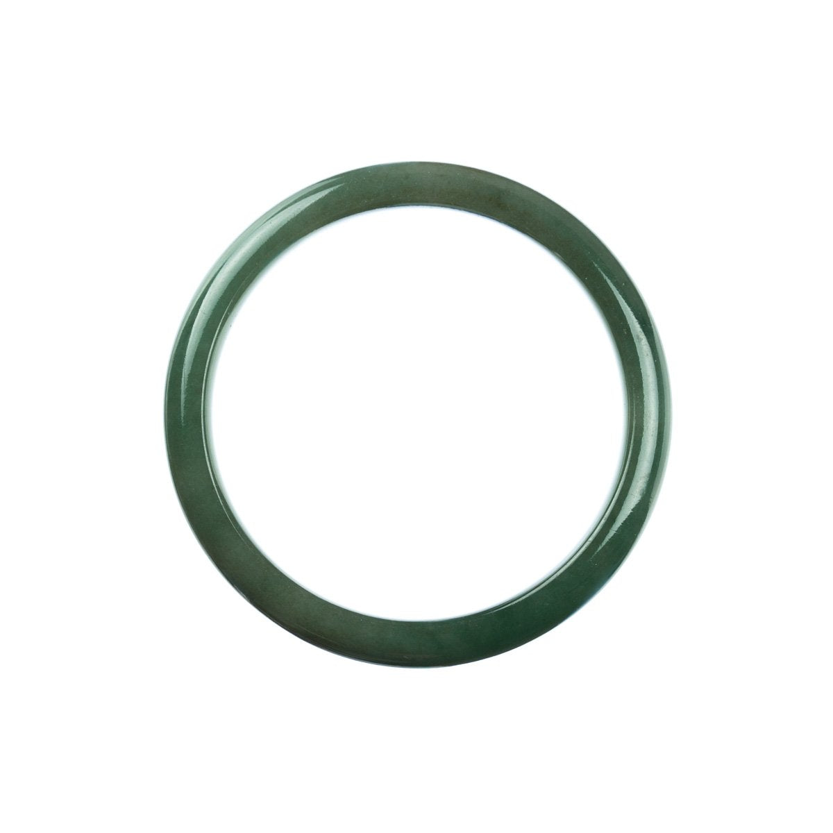 56mm Natural Burmese Jade Bangle - MAYS