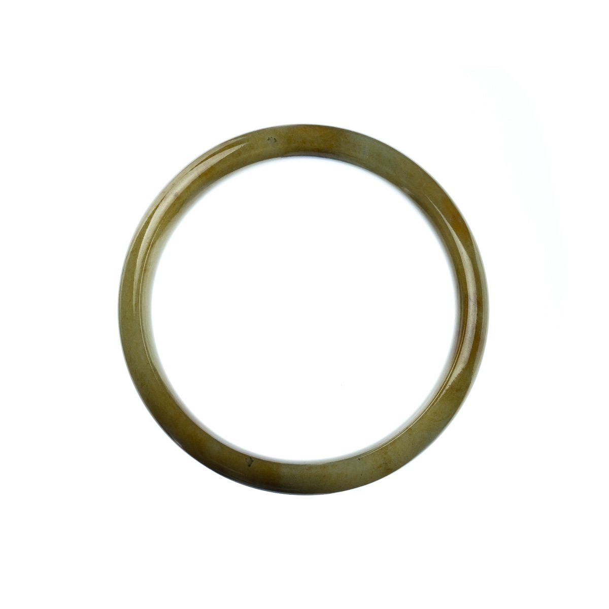 57mm Natural Burmese Jade Bangle - MAYS