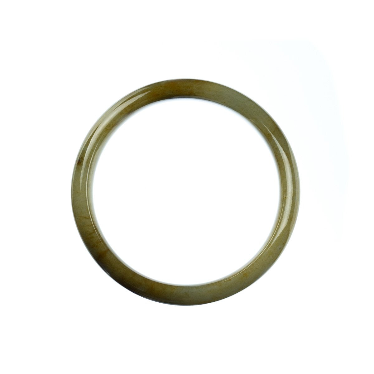 57mm Natural Burmese Jade Bangle - MAYS