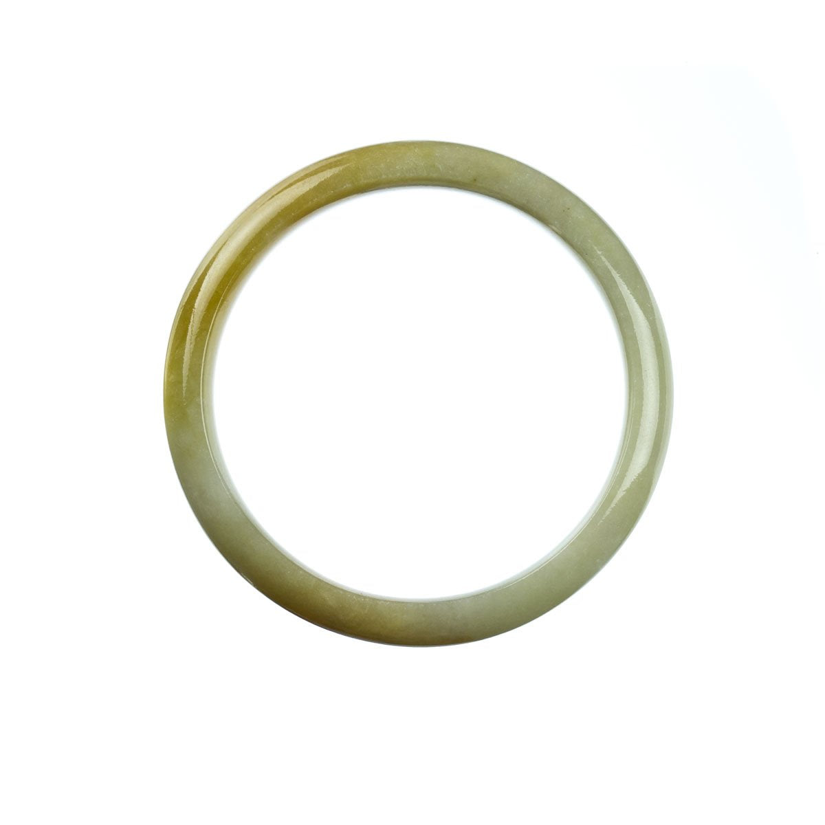 57mm Natural Burmese Jade Bangle - MAYS