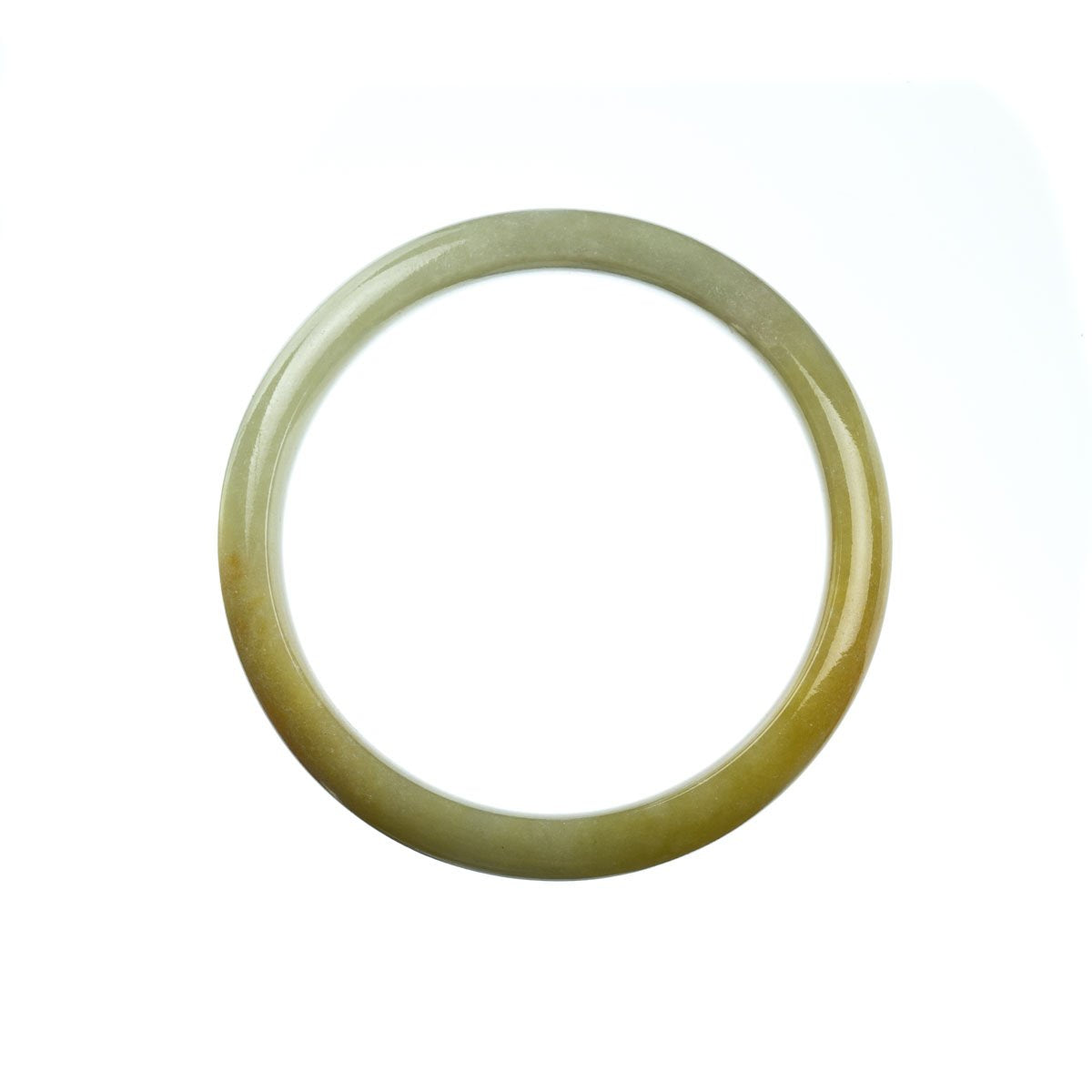 57mm Natural Burmese Jade Bangle - MAYS