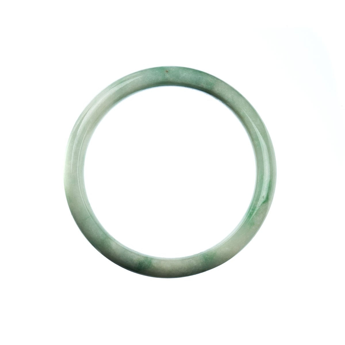 57mm Natural Burmese Jade Bangle - MAYS