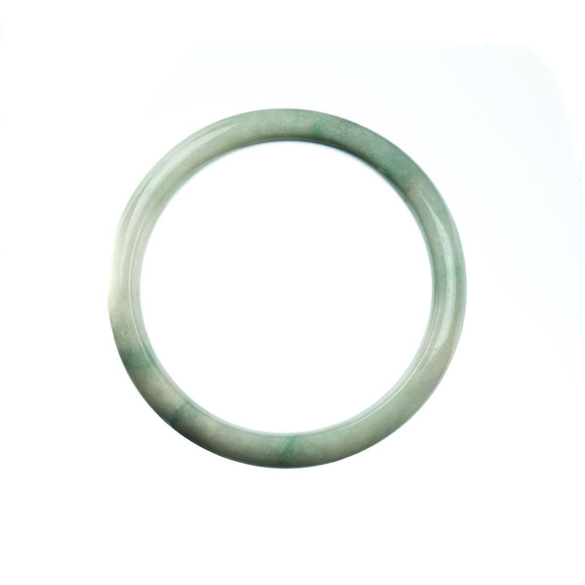 57mm Natural Burmese Jade Bangle - MAYS